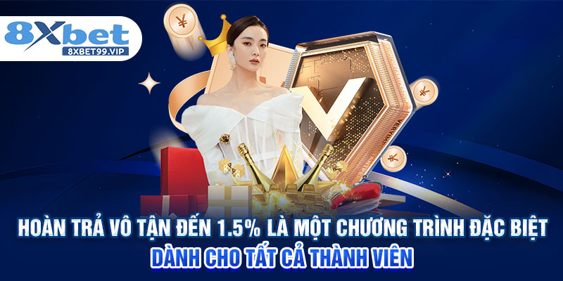 Hoàn trả vô tận đến 1.5% là một chương trình đặc biệt dành cho tất cả thành viên